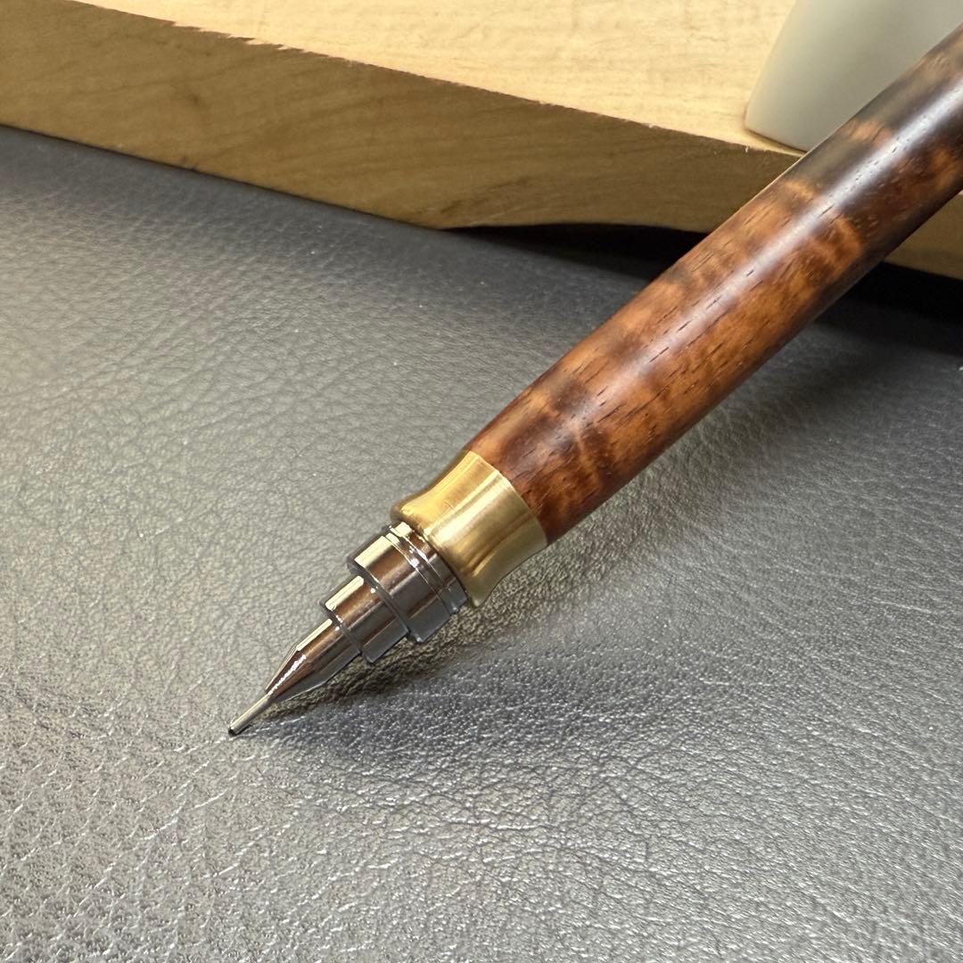 171グラナディロ杢あり　木製シャーペン　最強低重心R① 真鍮