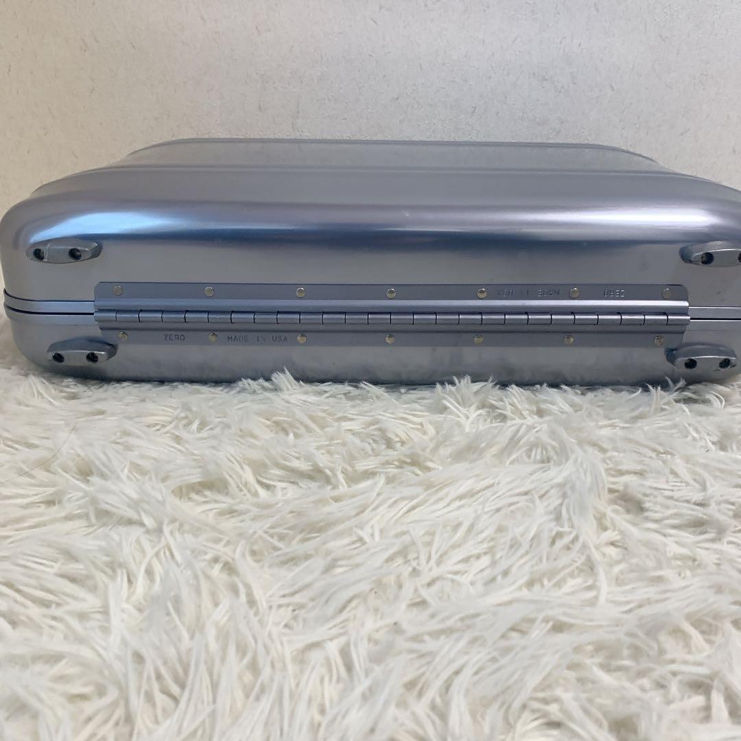 ゼロハリバートン アルミ アタッシュケース USA製 ビジネス ポリッシュブルー