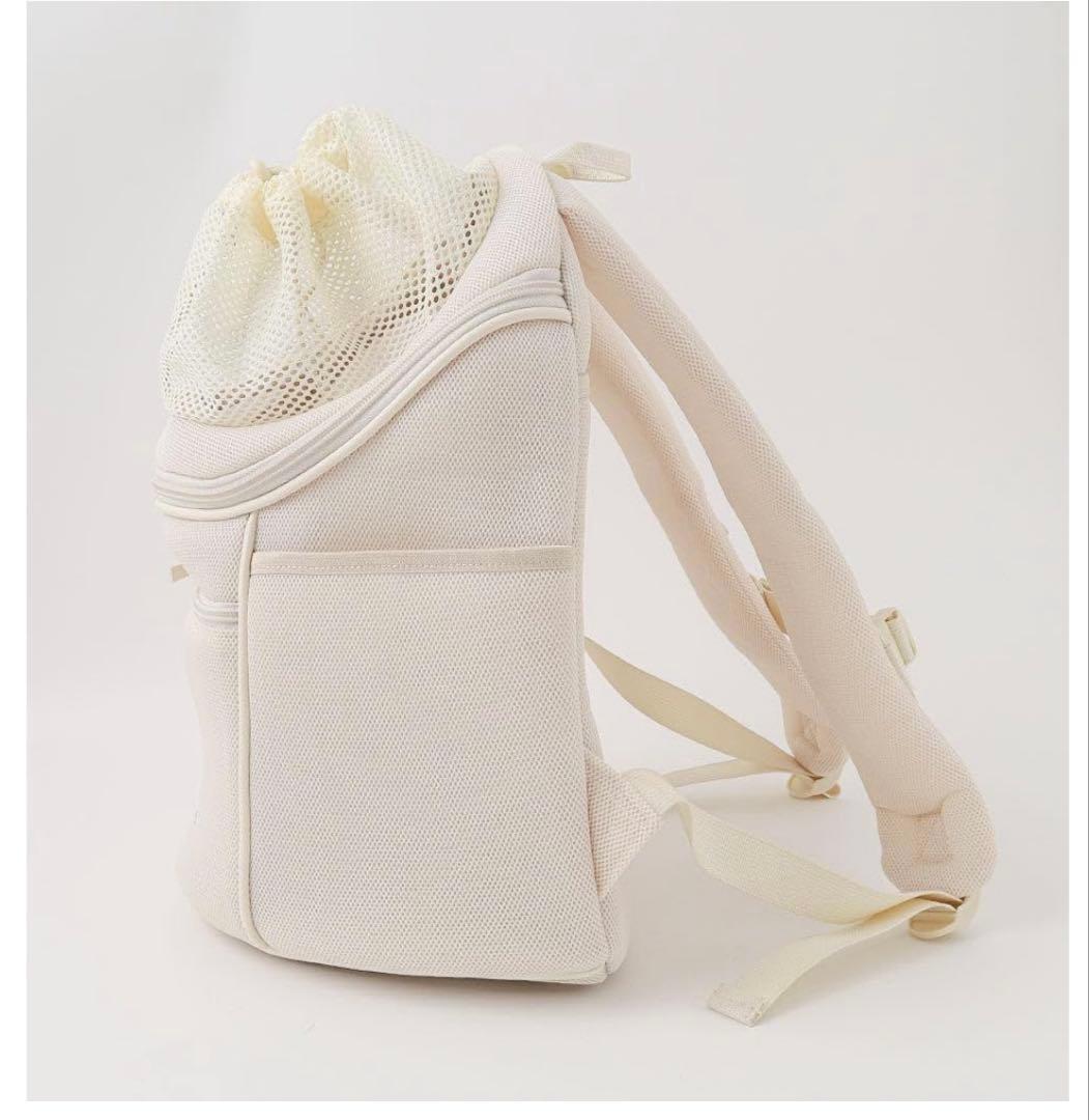 monchériサイズ S 軽量メッシュ巾着リュック　ペットキャリー