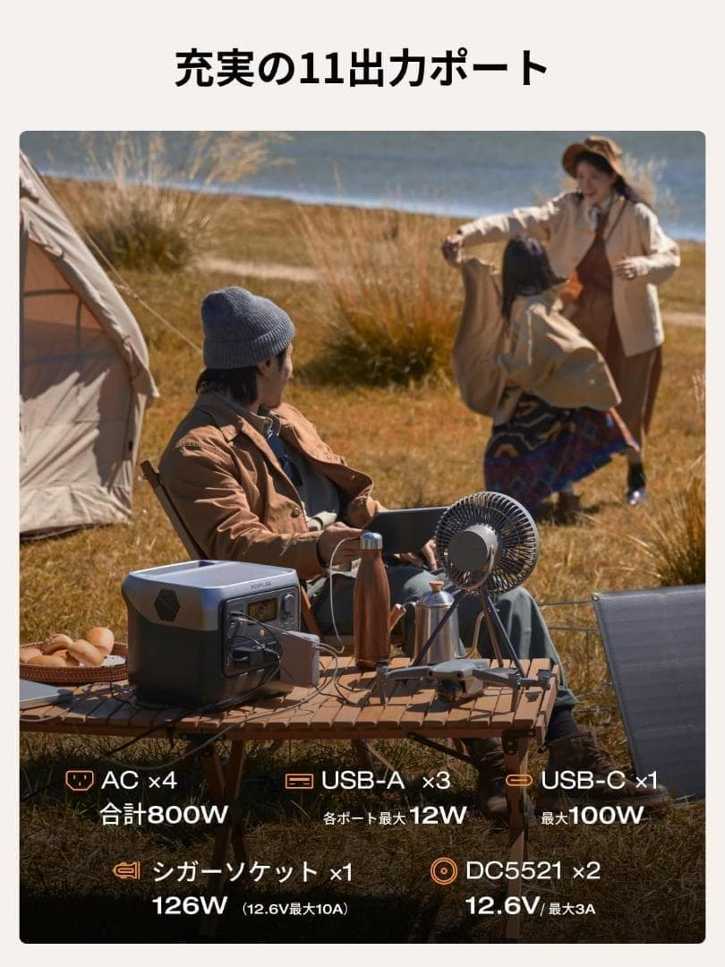 EcoFlow  2 Pro ポータブル電源 768Wh リン酸鉄