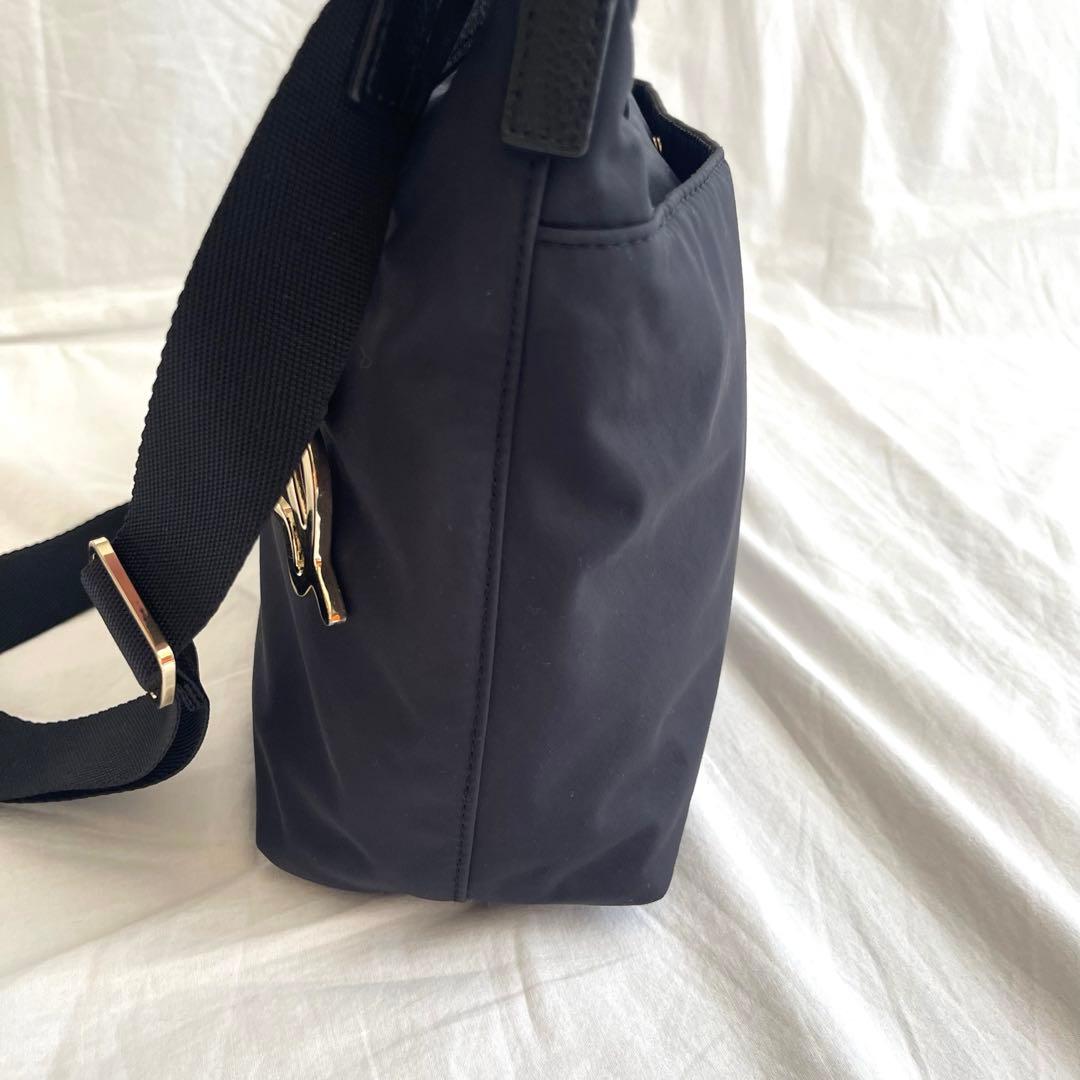 【美品】agnes b. アニエスベー　2way ショルダーバッグ　ロゴチャーム