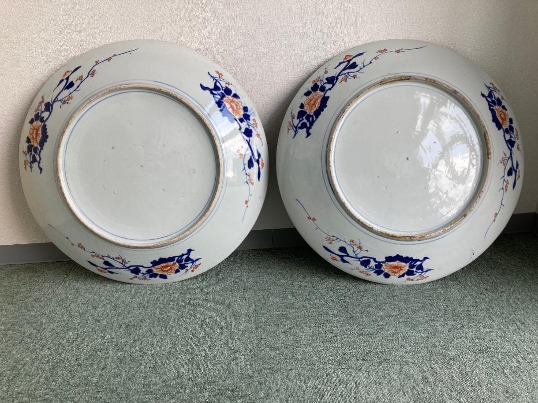 伊万里焼　（６０㎝）大皿對　江戸後期