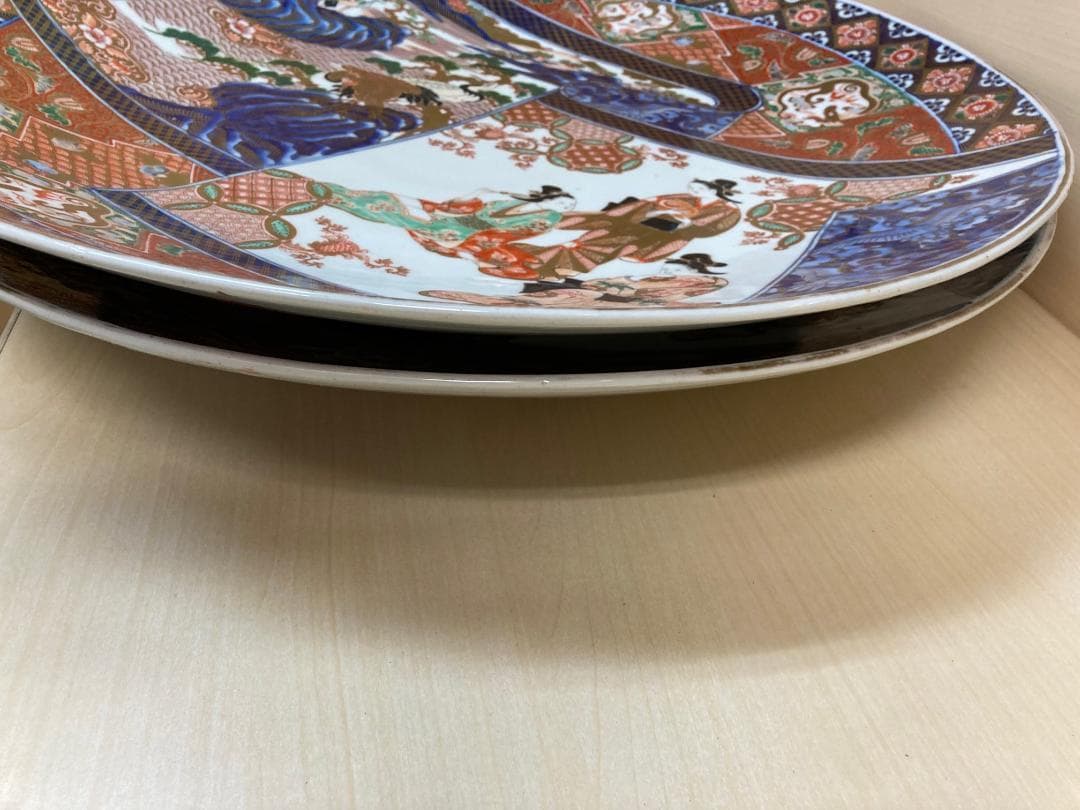伊万里焼　（６０㎝）大皿對　江戸後期