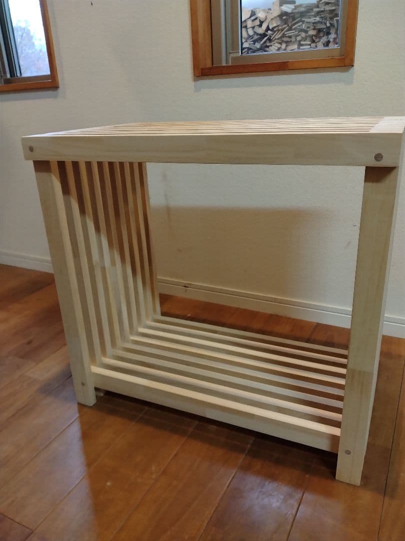 木製　ハンドメイド　オーダー　水槽台　ベンチアクアラック　棚　シェルフ