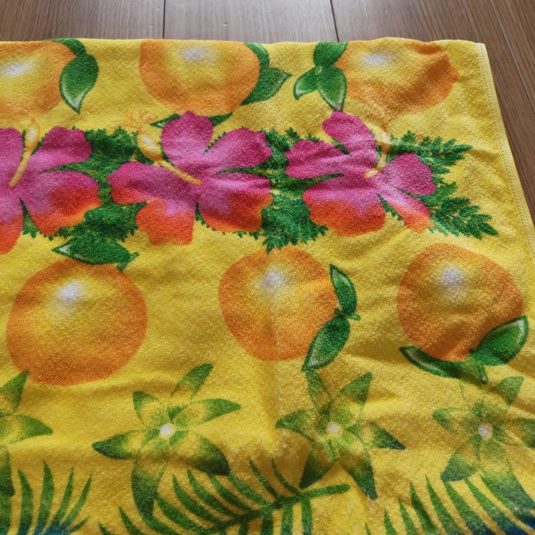 トロピカル　キティ　ハローキティ　バスタオル　平成レトロ　ハイビスカス　希少