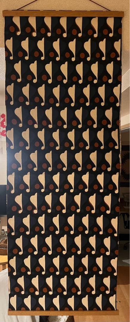 柚木沙弥郎 小巾布 スペード 民藝 型染め のれん フォークアート IDEE