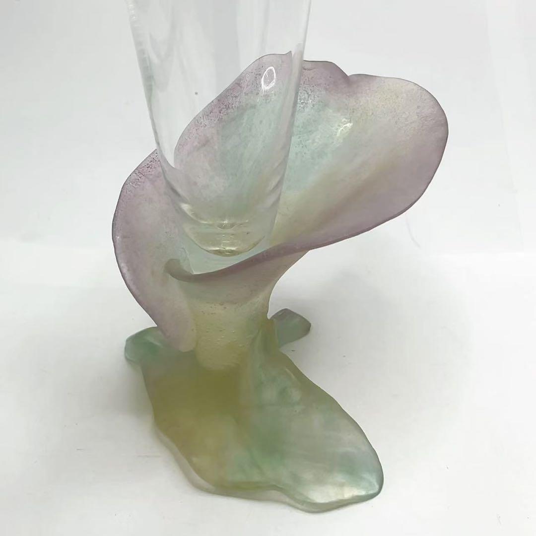 Daum France ドームフランス クリスタル ガラス　フラワー 花瓶