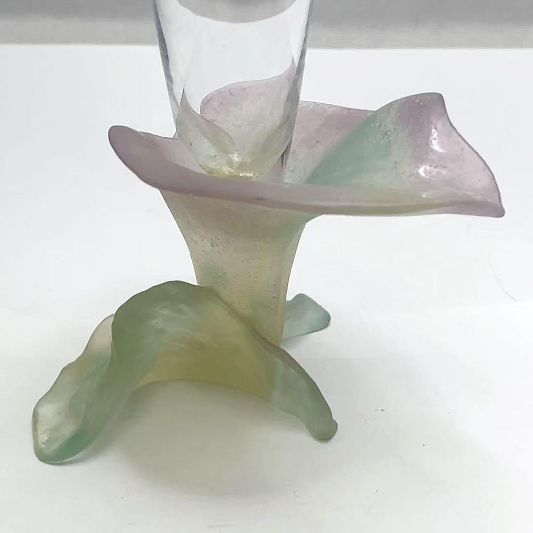 Daum France ドームフランス クリスタル ガラス　フラワー 花瓶