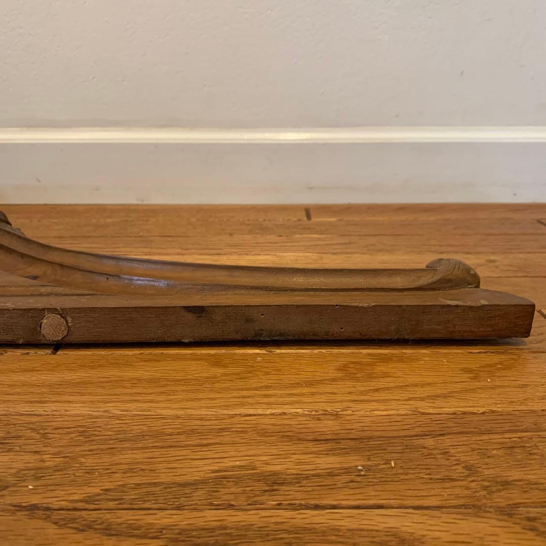 フランスアンティーク　家具装飾　重厚なバラとリボン