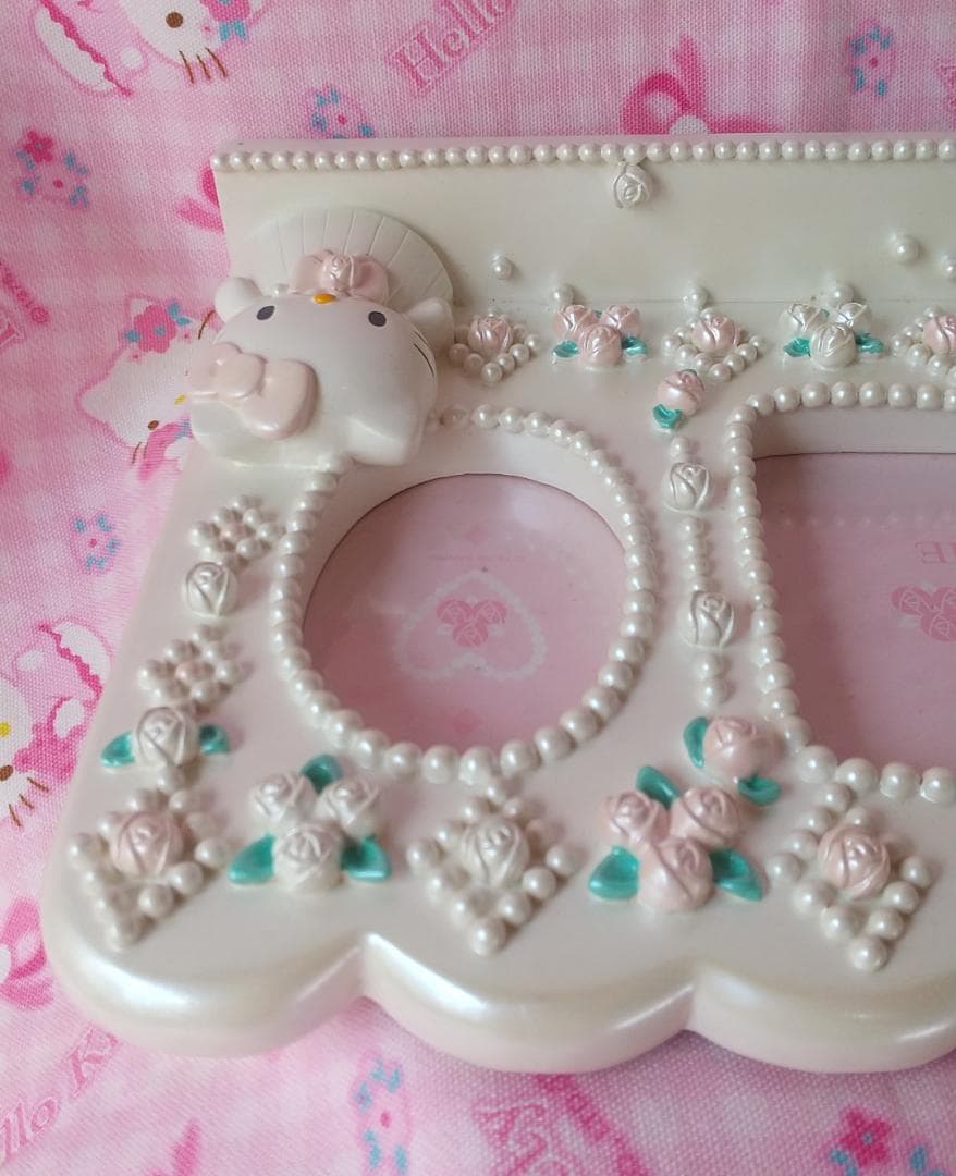 キティ　ミミィ　フォトフレーム　ドレス　ローズ　写真たて