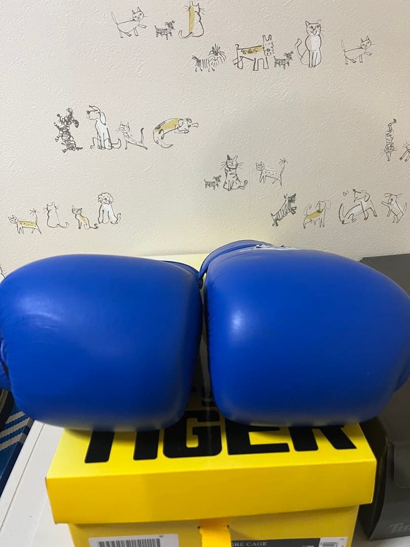 adidas ボクシンググローブ 12oz 青