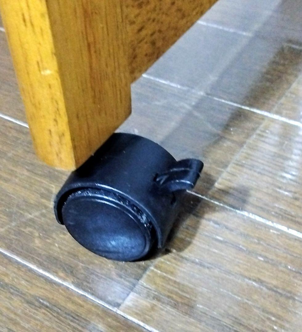 【アンティーク】収納付折畳デスク　多機能サイドテーブル　（キャスター付）匿名配送