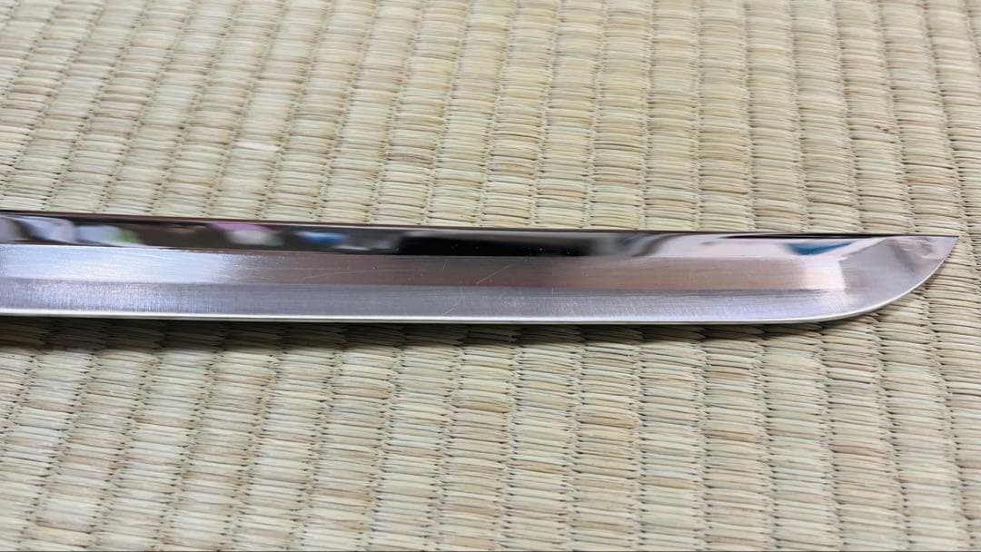 模造刀 太刀 漆黒刀 山本勘助太刀拵え 左文字 石目鞘 龍目貫 251020-1