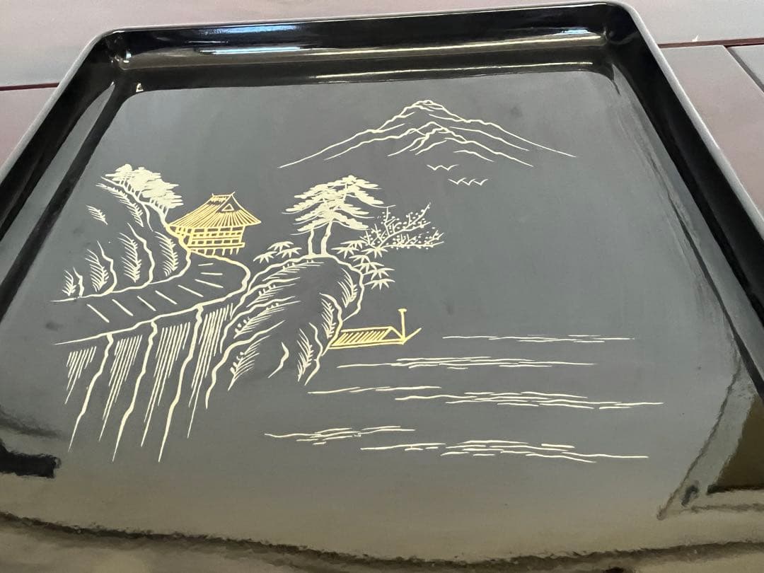 会席盆　漆器　工芸品　15枚セット　アンティーク