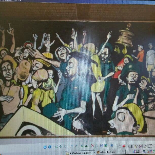 大迫力！手書きの絵 絵画 グラフティ 美術