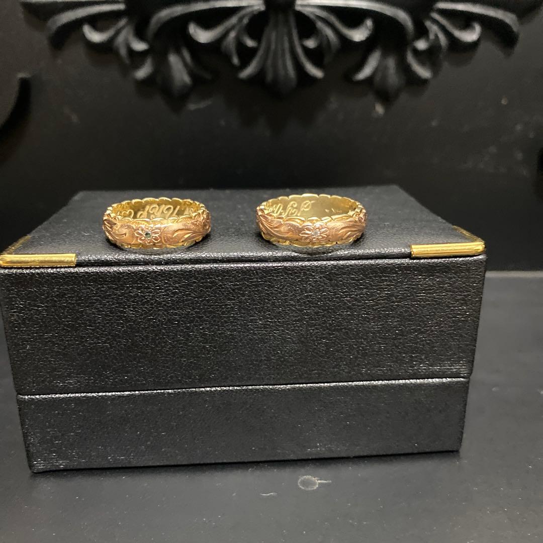 ハワイアンジュエリー　14kリング　ペア