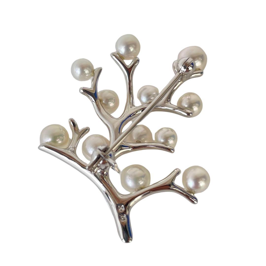 【極美品】 ミキモト 幸福の木 シルバー ブローチ 巾着 箱付き