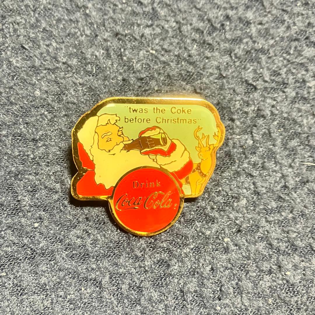コカコーラサンタクロースピンバッチ10個セット