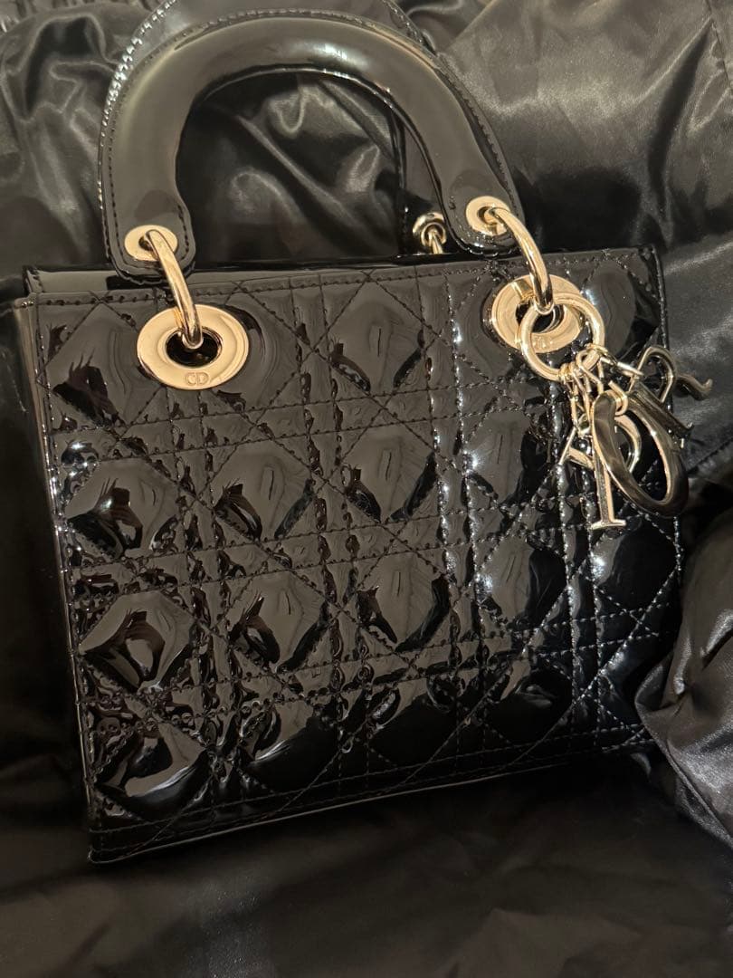 Dior ブラック キルティング ハンドバッグ