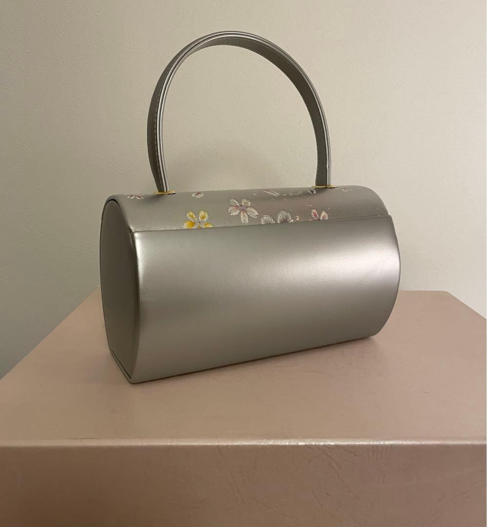 豪華花模様　日本謹製　振袖バッグ　草履セット　 桜　刺繍　レア