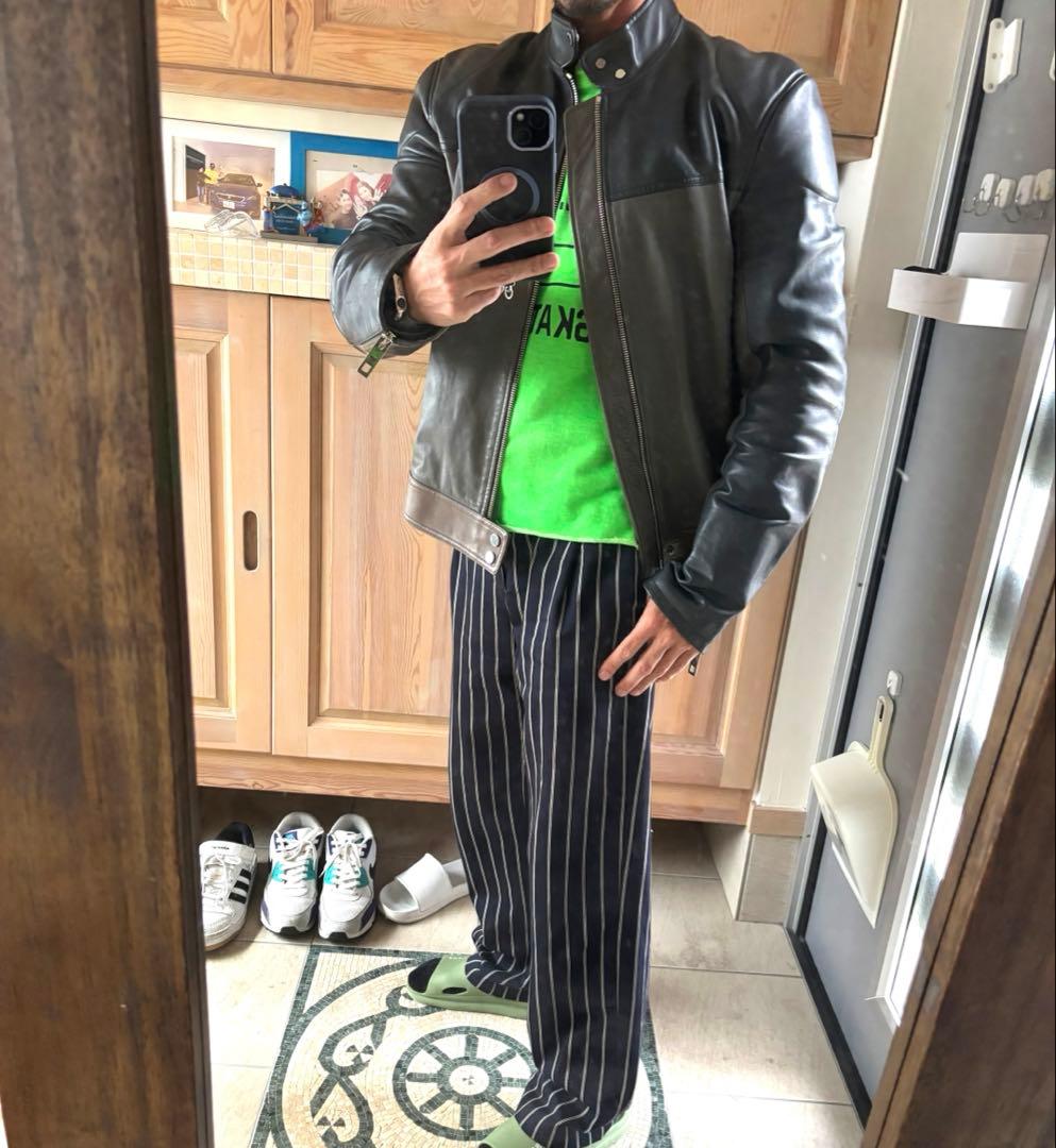 最終価格　ルイヴィトン　レザージャケット　ライダース　カフェレーサー　革ジャン