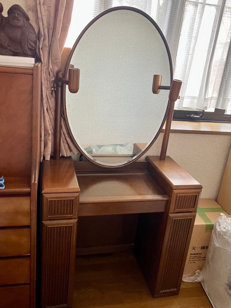鏡台　ドレッサー　ミラー　嫁入り道具　ヴィンテージ　アンティーク　昭和レトロ