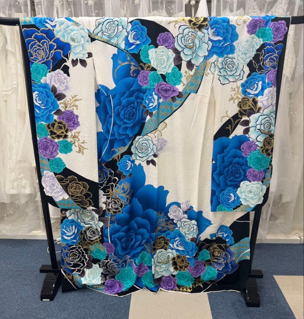 化繊　正絹 振袖 成人　2着セット