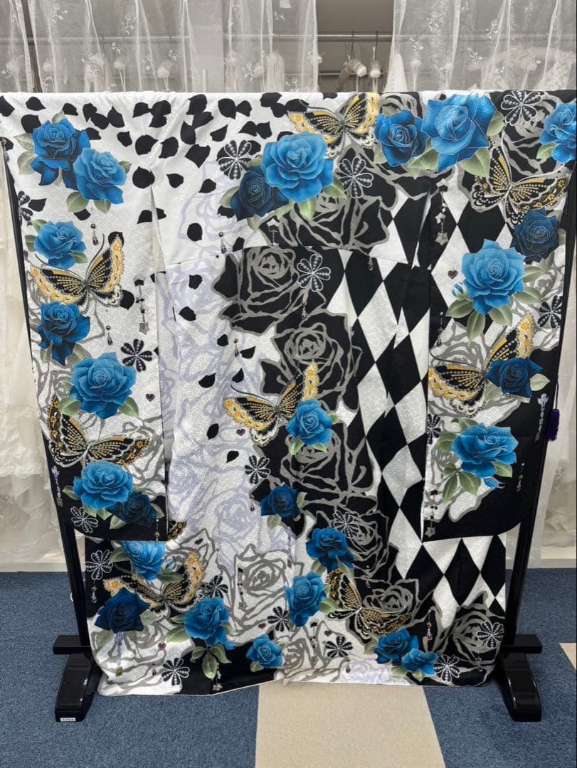 化繊　正絹 振袖 成人　2着セット