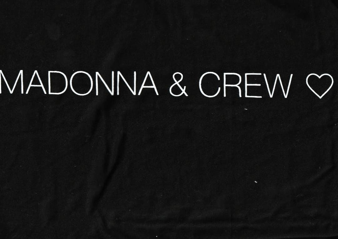 マドンナ　MADONNA & CREW ♥ 　貴重 黒 Tシャツ　Lサイズ
