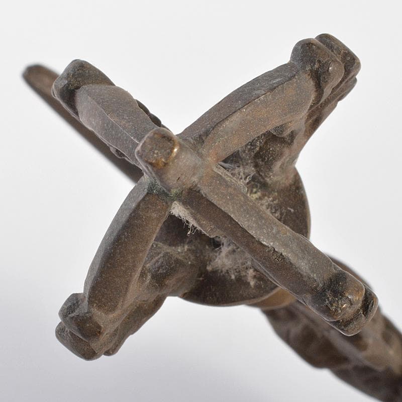 チベット密教法具　古銅　カルティカ　カルタリ　曲刀　斧　M　R7285