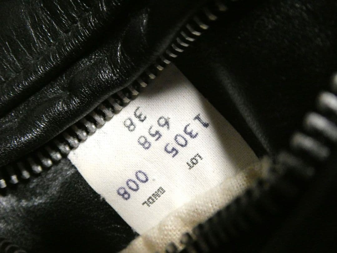 ※専用！黄金サイズ38！ショット658襟付シングルトラッカージャケット黒ブラック