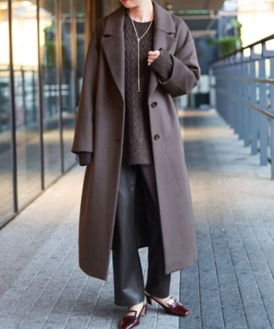 L'ESSAGE レサージュ SUPER120s オーバーチェスターコート