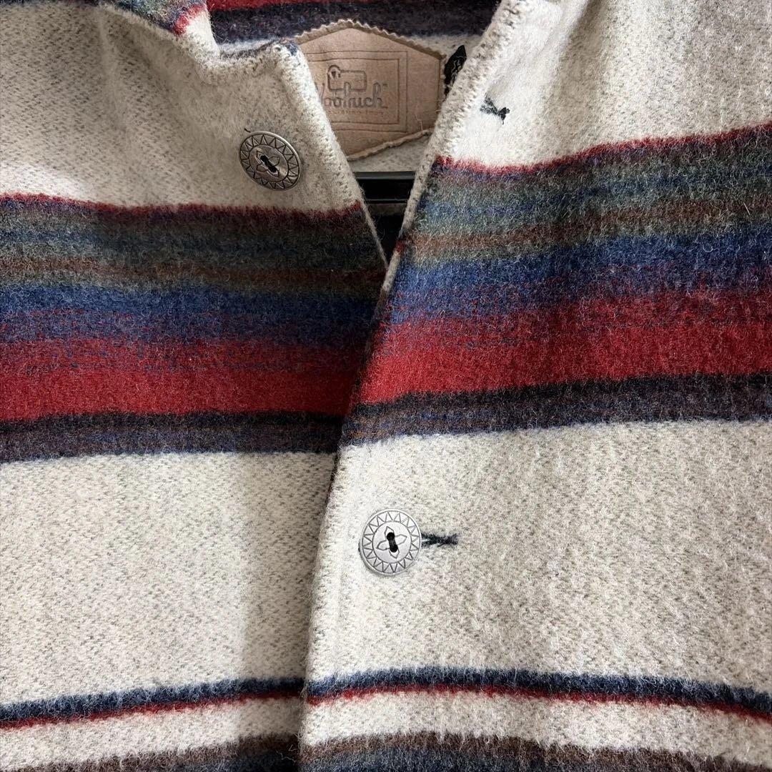 【美品】90'S ウールリッチ WOOLRICH ボーダー柄 ウールジャケット