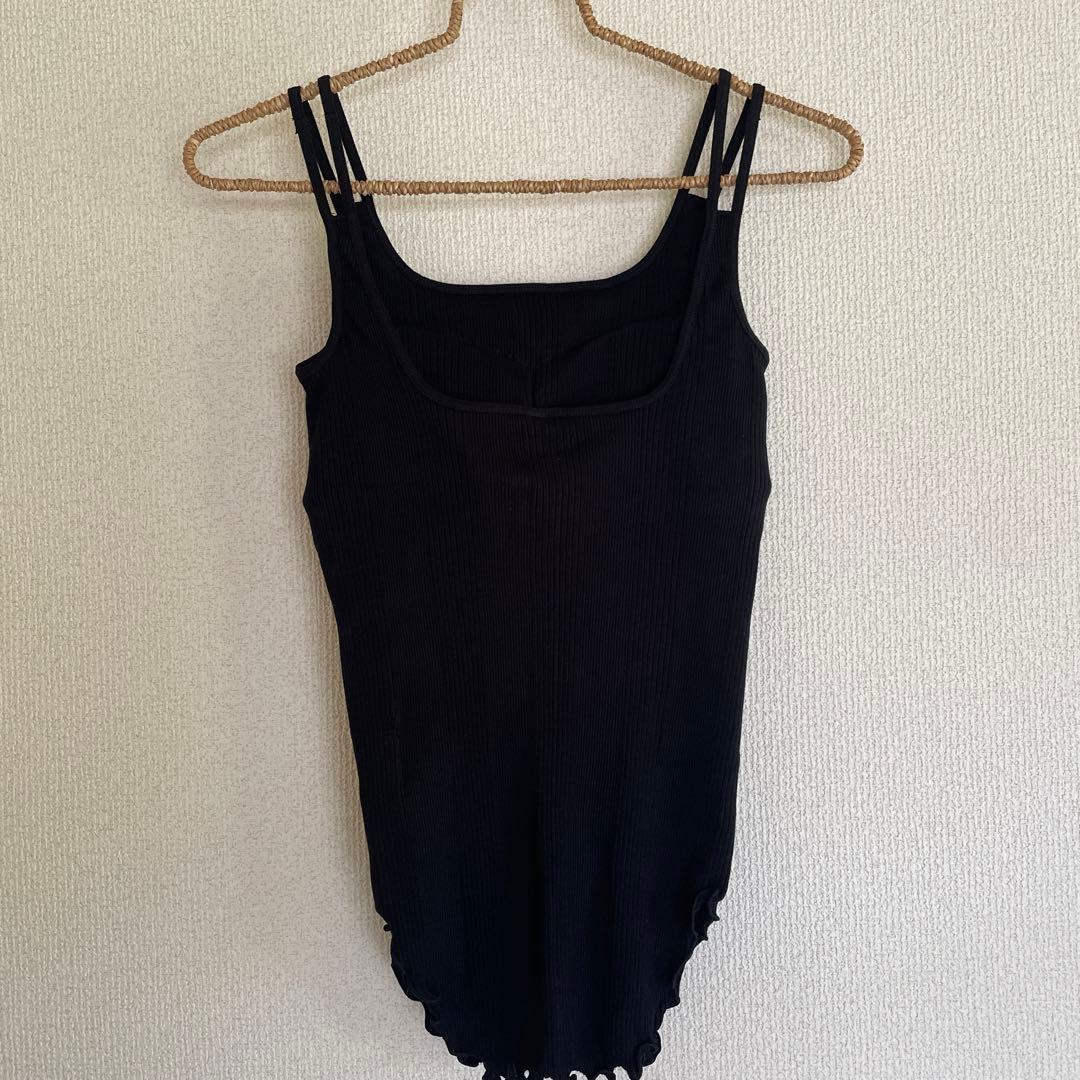 み*み様 2025AW HAKUJI ランダムリブ カップ付きタンクトップ ブラ