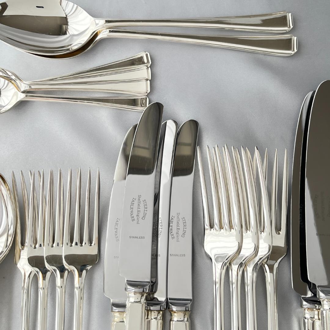 【英国】 アールデコ ディナーセット 4名用30本組 A1プレート