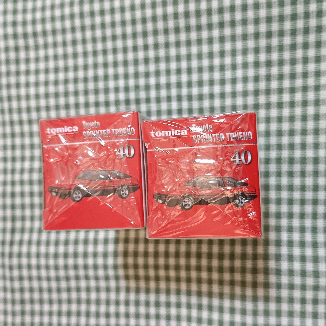 トミカプレミアム スプリンタートレノ 2台 発売記念 限定 赤黒 AE86