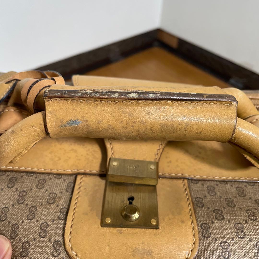 【美品 】GUCCI グッチ トラベルバッグ マイクロGG柄 オールドグッチ