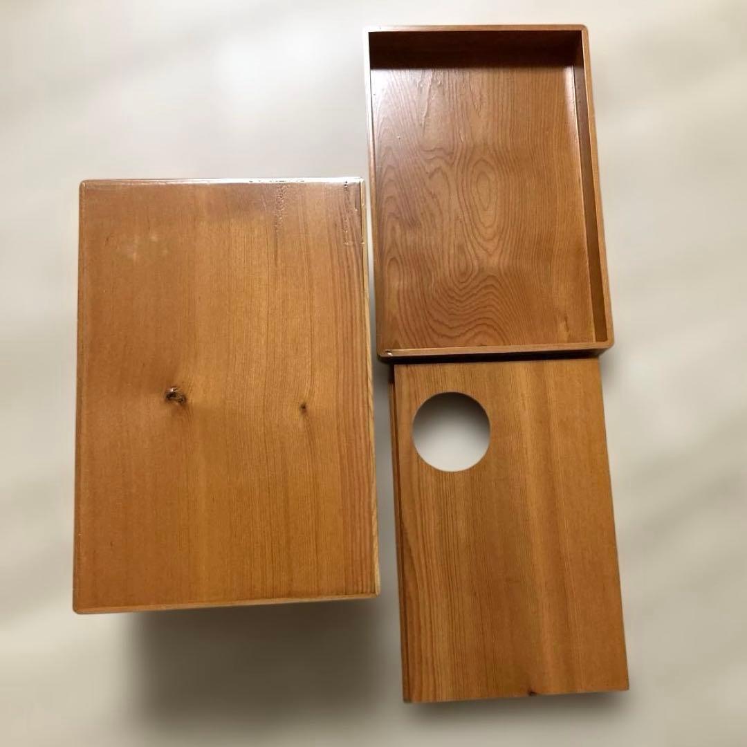 美品✨利休 茶箱✨美しい木目　艶あり　面無し　外箱有り。