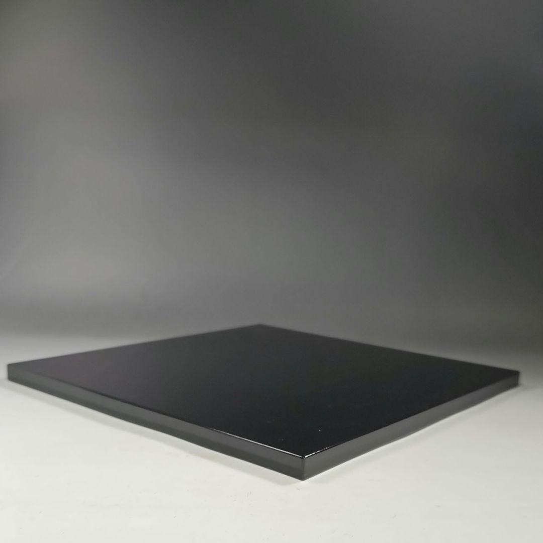 イ871 敷板『塗師　出坂道友』『敷板　2枚組　共箱』花台　漆塗