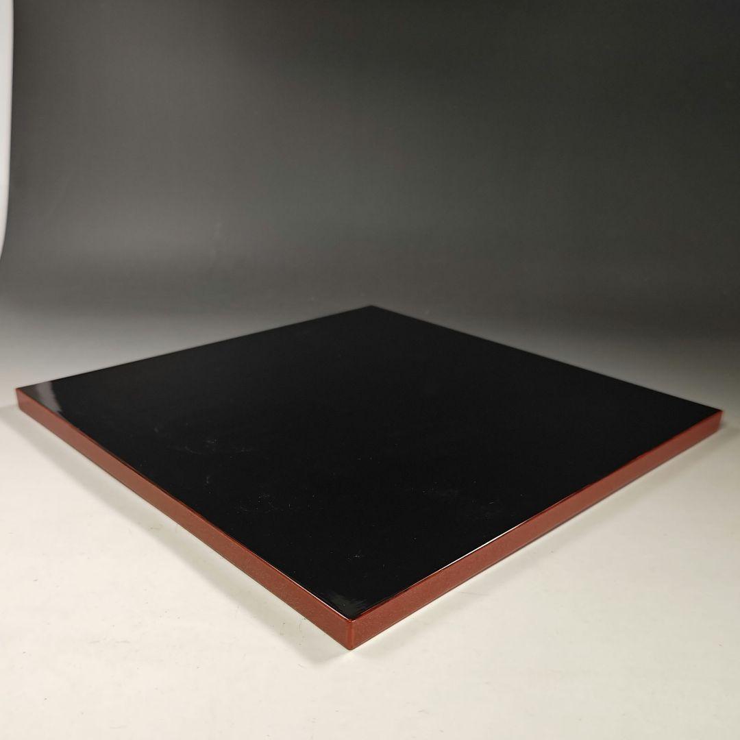 イ871 敷板『塗師　出坂道友』『敷板　2枚組　共箱』花台　漆塗