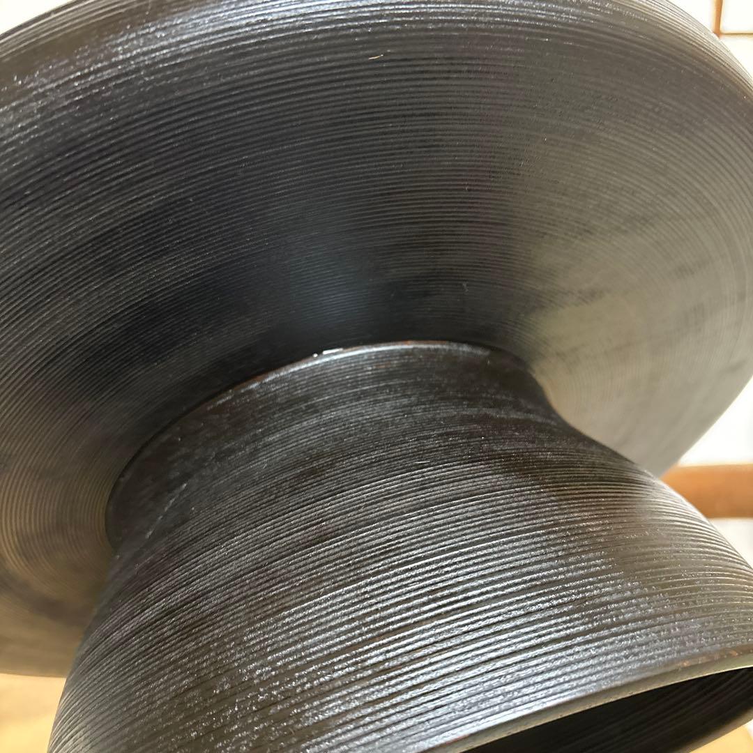 漆工房　大島　天然木　うるし塗　高脚卓盆 ②