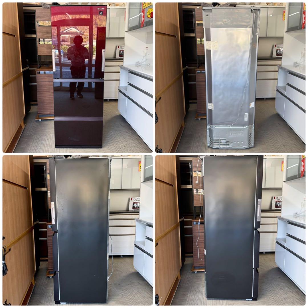 【美品‼️】シャープ 2018年製 356L冷蔵庫 プラズマクラスターどっちもドア