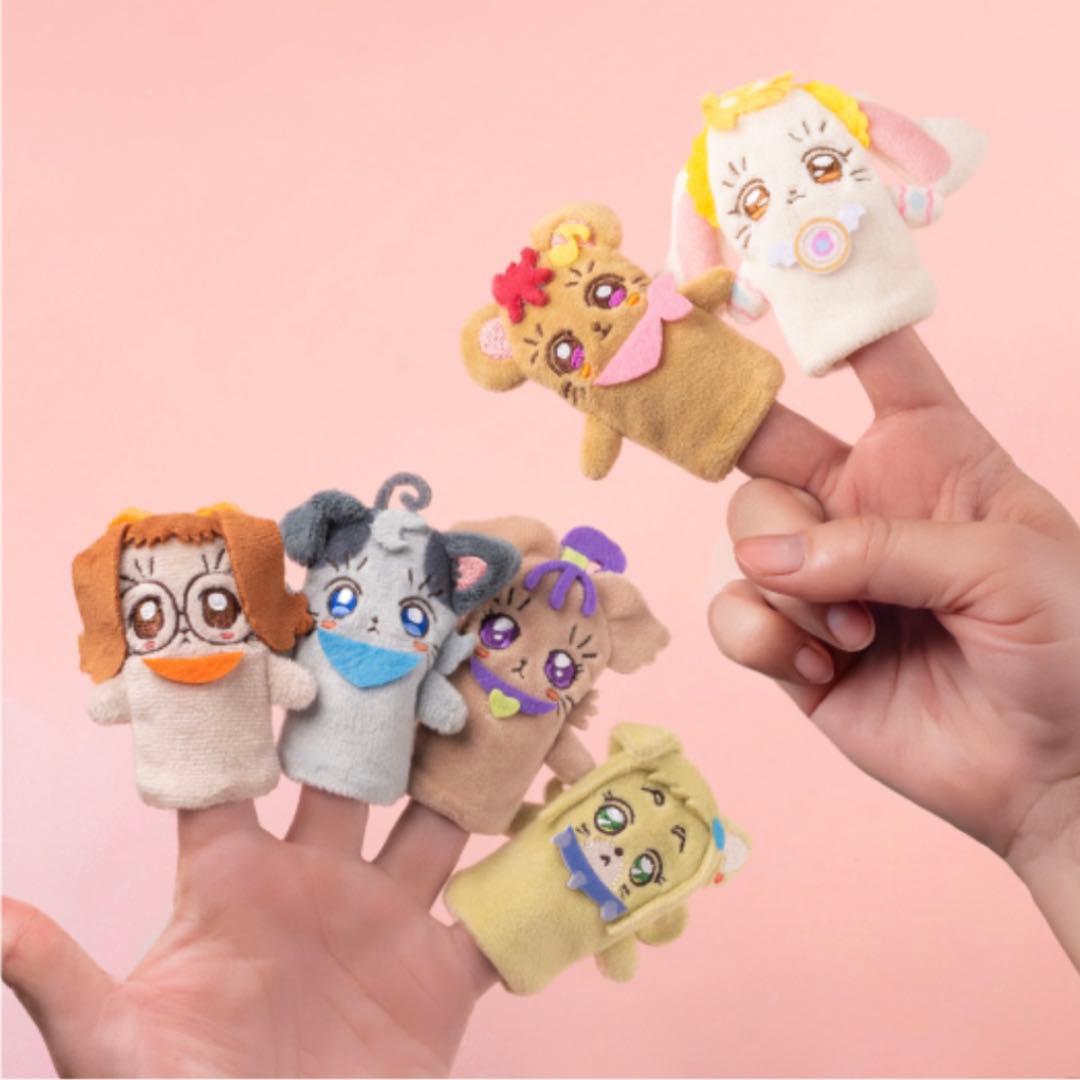 【匿名】おジャ魔女どれみ　あにまるず　全種　フィンガーパペット　キーホルダー
