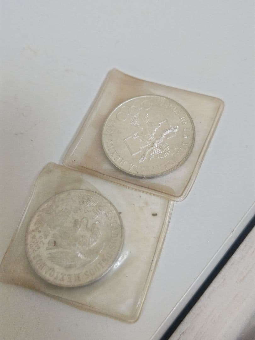 メキシコ25ペソ 1968 2枚セット 銀貨