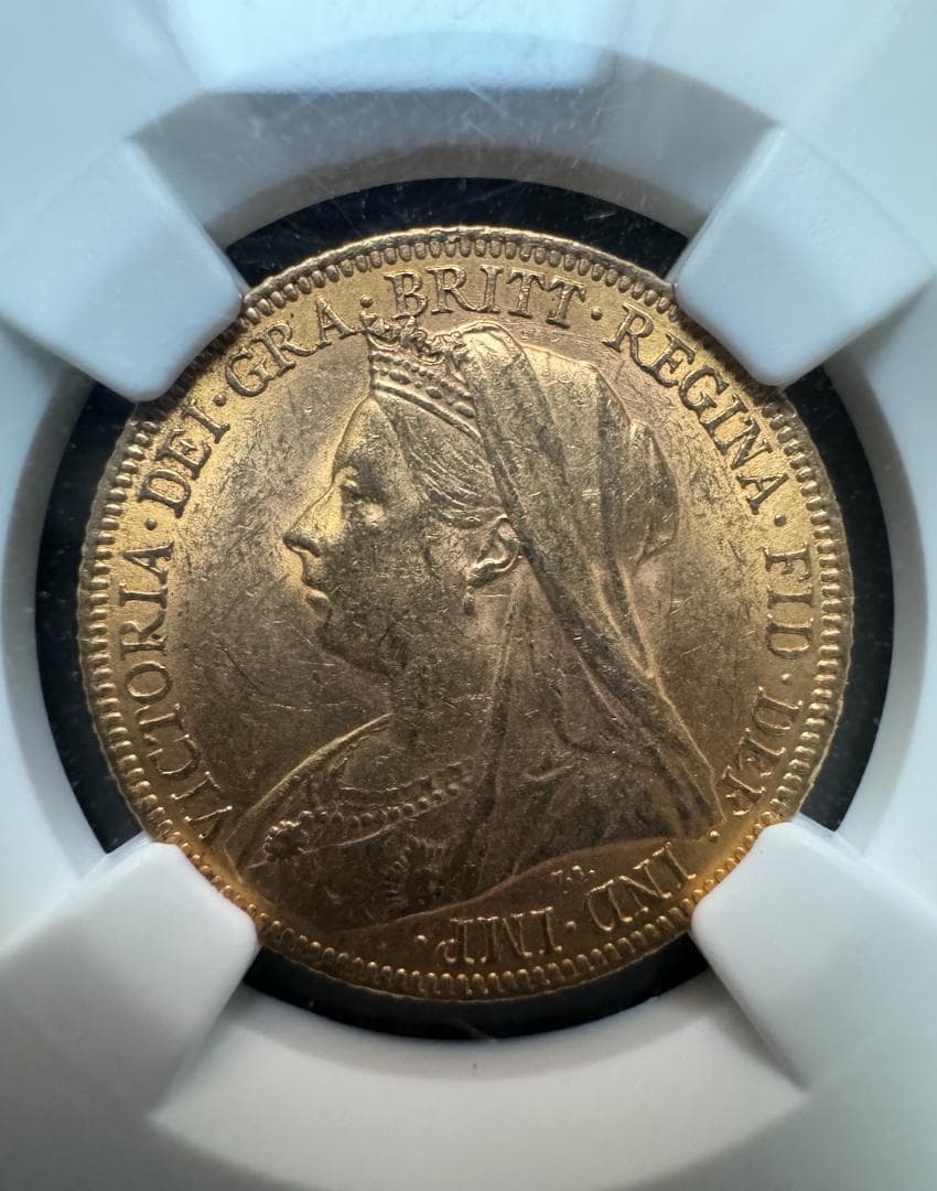 鑑定枚数1枚 NGC MS61 1901年 ヴィクトリア金貨 金貨 イギリス