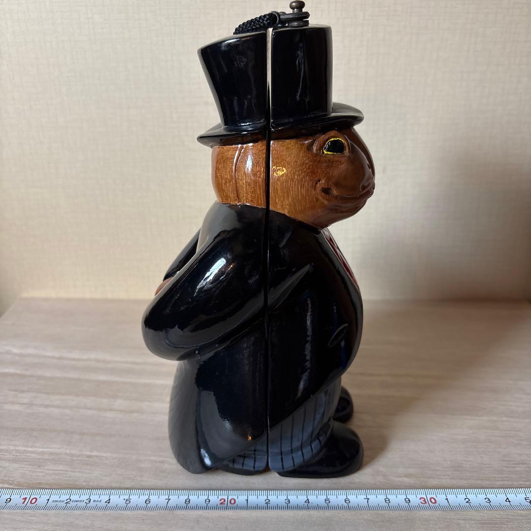 ティミーウッズ　木製　蛙紳士のショルダーバッグ　ヴィンテージ　パーティバック