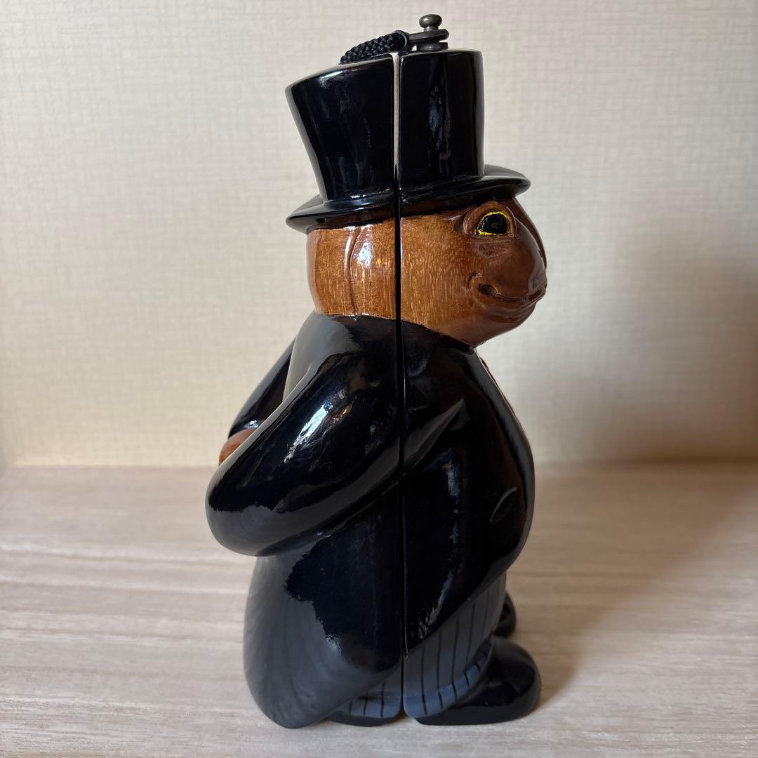 ティミーウッズ　木製　蛙紳士のショルダーバッグ　ヴィンテージ　パーティバック