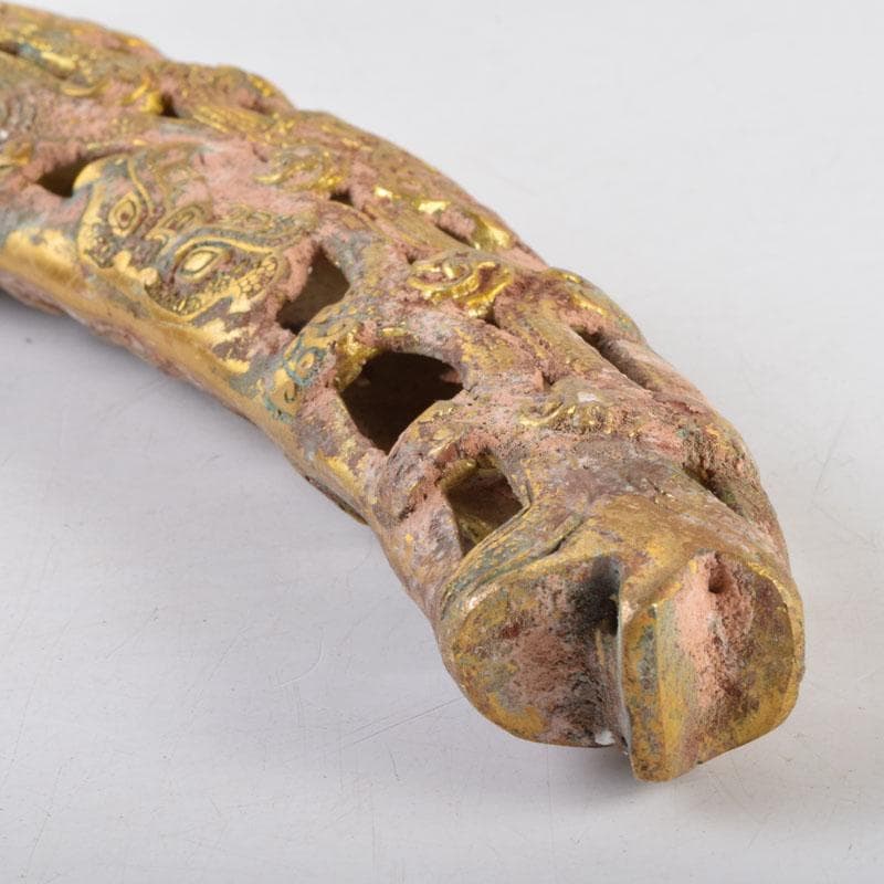 アンティーク　古銅鍍金　アラビアジャンビーヤ　模造刀　C　8749A