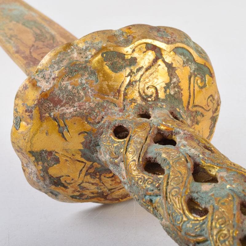 アンティーク　古銅鍍金　アラビアジャンビーヤ　模造刀　C　8749A