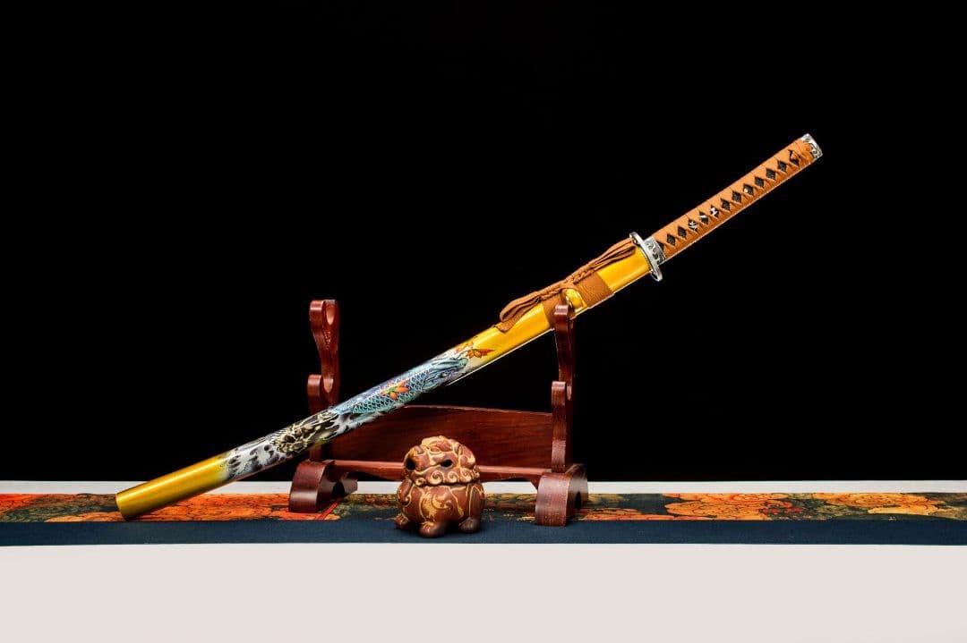 1057-武具 刀装具 日本刀　模造刀 居合刀 武士道 武蔵 鑑賞用 手鍛造打